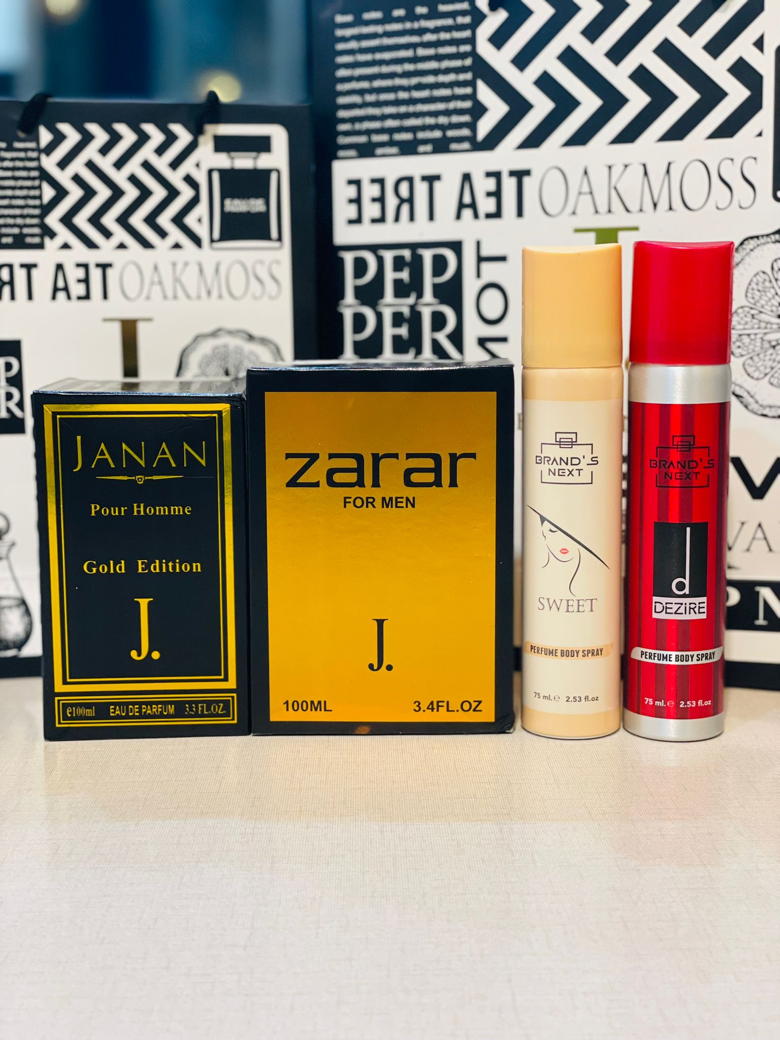 4 Perfumes Deal With 2 Body Spray Free!